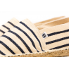 Espadrille Marinière Ecru et Marine - couture naturelle