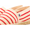 Espadrille Marinière Ecru et Rouge