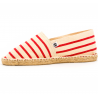 Espadrille Marinière Ecru et Rouge