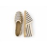 Espadrille Marinière Ecru et Marine, couture naturelle - ETC Espadrilles