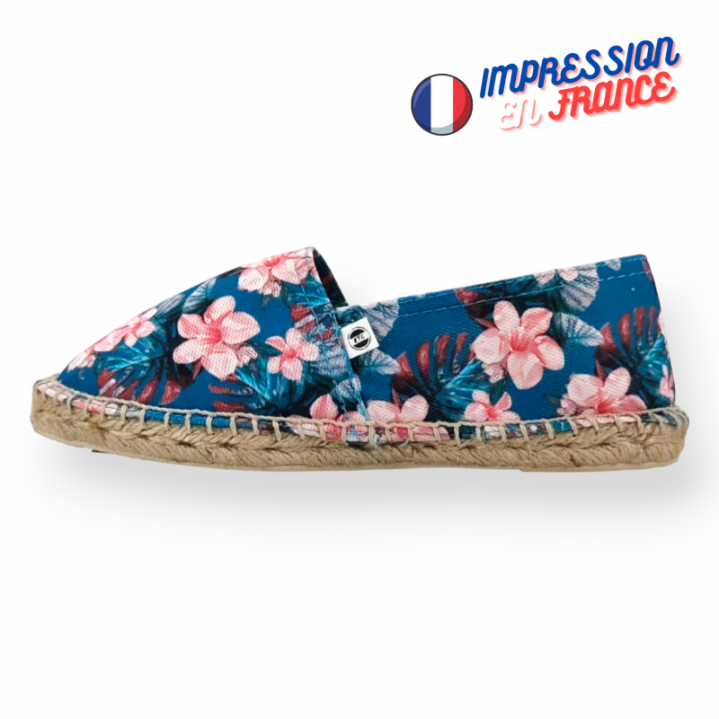 Espadrille imprimée Rose